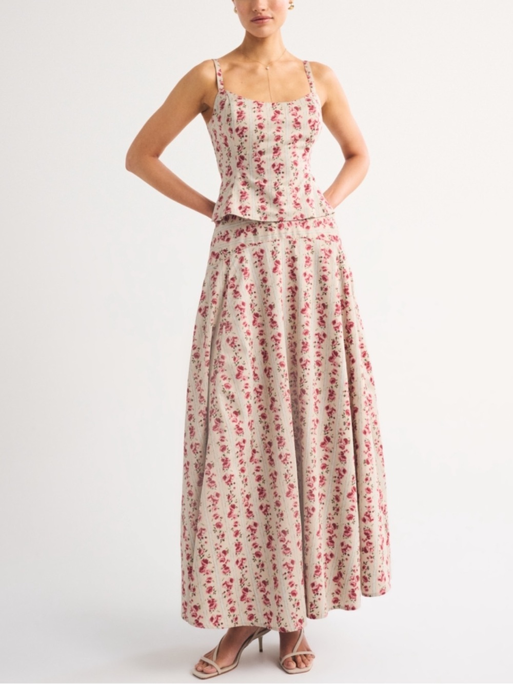 Abercrombie and Fitch high rise flowy maxi skirt